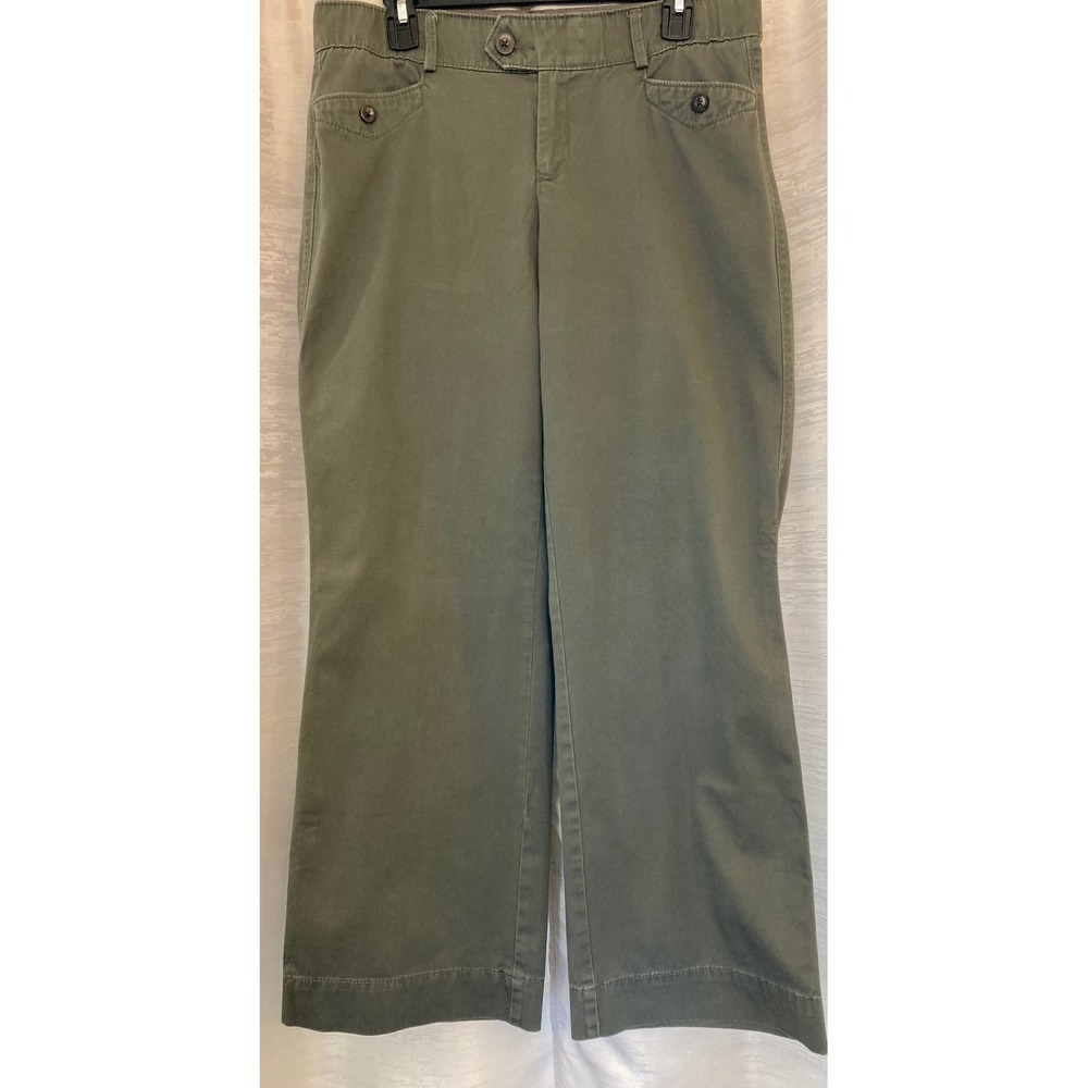 Dockers Womens Olive Green Wide Leg Pants Size 10